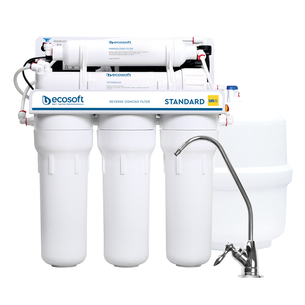 Filtri i osmozës së kundërt Ecosoft Standard PRO me pompë (MO550MPECOSTD)